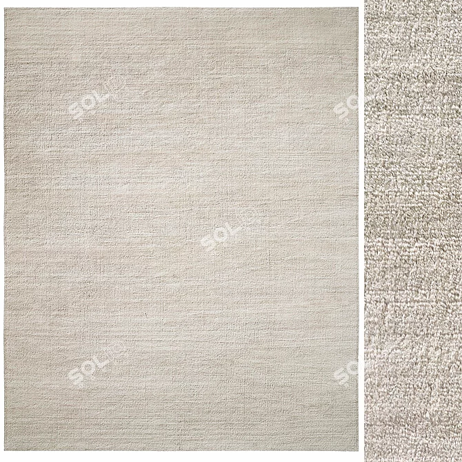 Luxurious Mongolian Cashmere Rug 3D model image 1