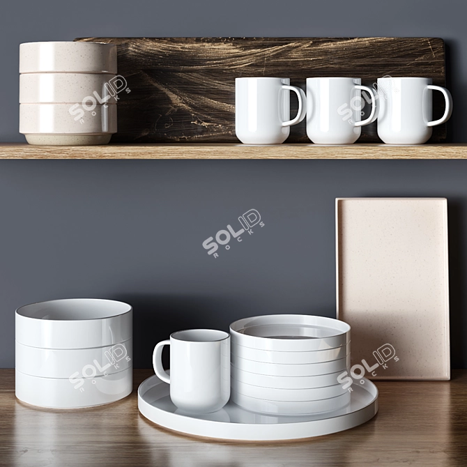 Modern Kitchen Decor Set - CB2 3D model image 1