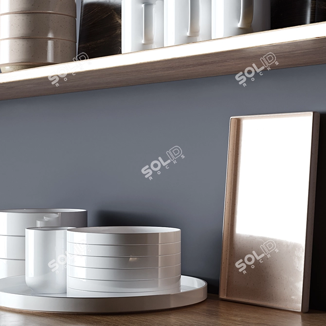 Modern Kitchen Decor Set - CB2 3D model image 2