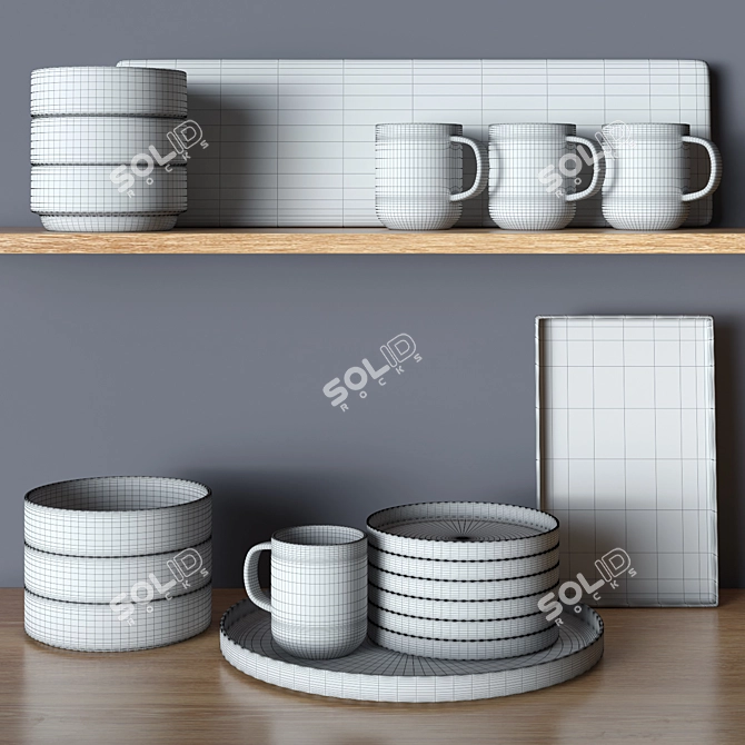 Modern Kitchen Decor Set - CB2 3D model image 3