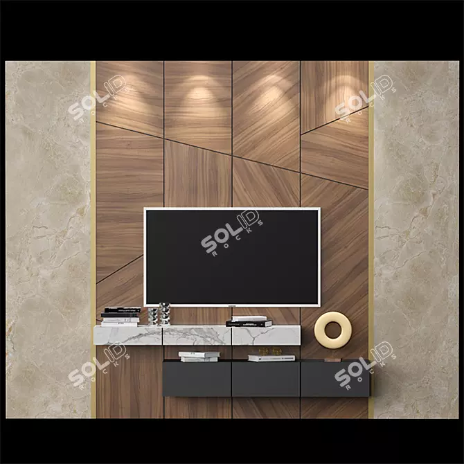 Versatile TV Stand: Max & Obj Formats 3D model image 1