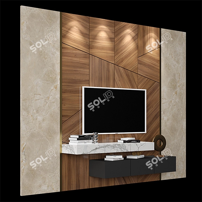 Versatile TV Stand: Max & Obj Formats 3D model image 2