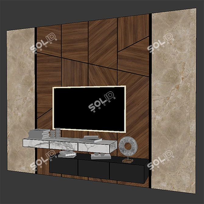 Versatile TV Stand: Max & Obj Formats 3D model image 3
