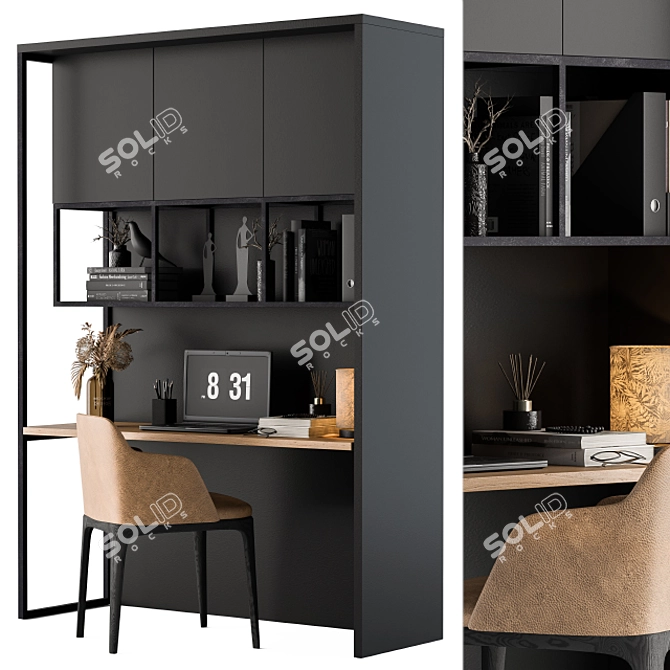 Home Office 11: Sleek and Elegant Office Furniture 3D model image 2