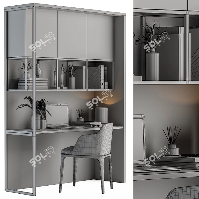 Home Office 11: Sleek and Elegant Office Furniture 3D model image 5