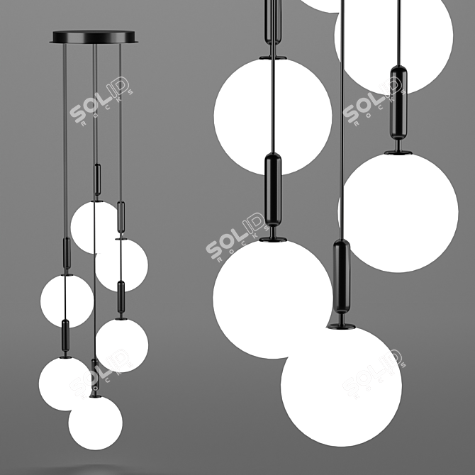 Glow-Sphere Pendant Light 3D model image 1