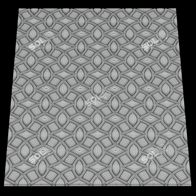 Title: Modern Gray Carpet, 1500mm X 2400mm 3D model image 4