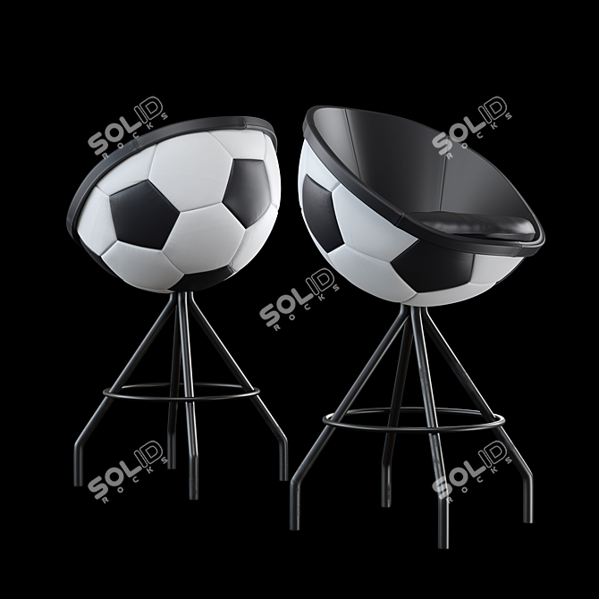 Score Big with the HATTRICK Football Barstool 3D model image 3