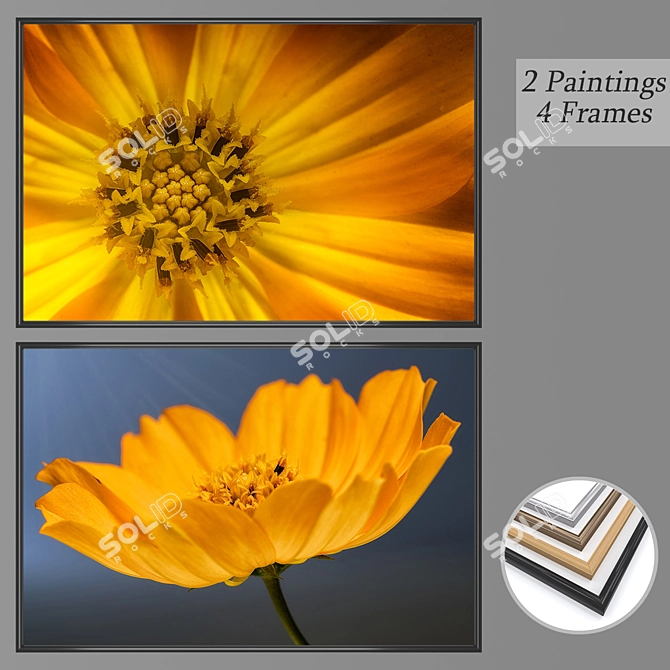 Versatile Set of Wall Paintings 3D model image 1