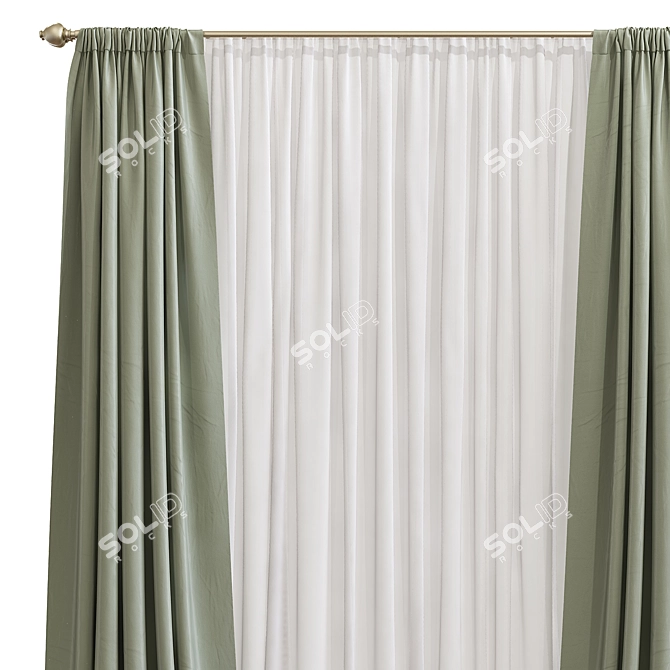 Title: Versatile Curtain 722 3D model image 2