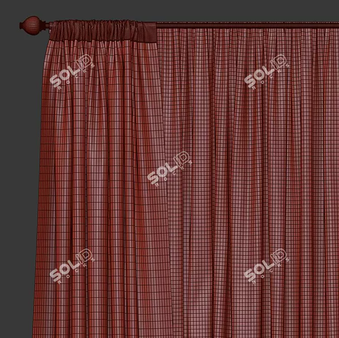 Title: Versatile Curtain 722 3D model image 3