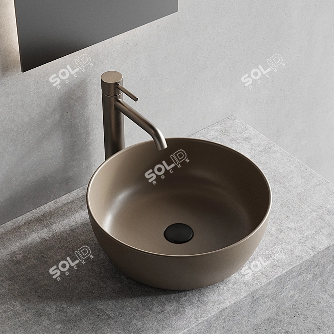 Concrete Vanity Unit Set | Scarabeo TopLine 3D model image 4