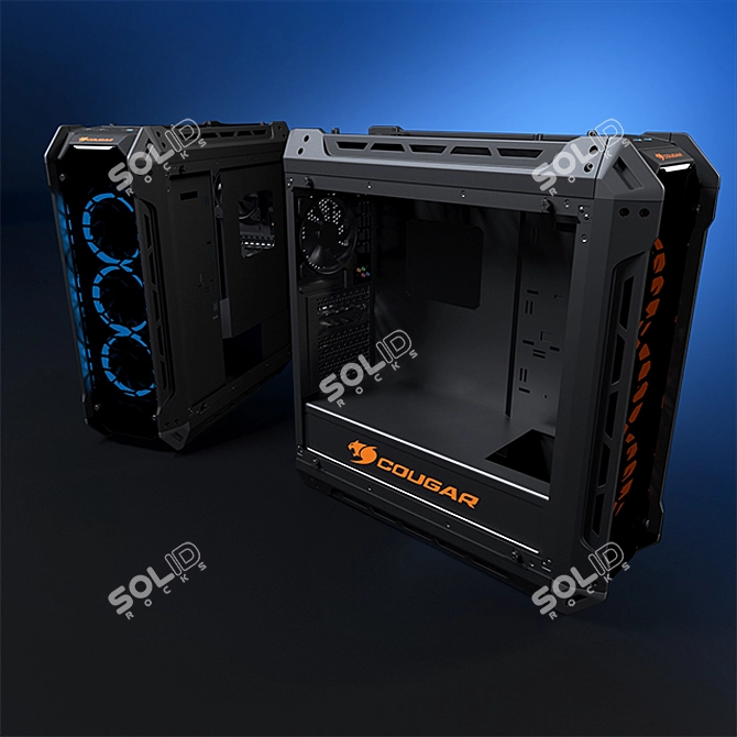 Title: COUGAR Panzer-G Black Gaming Full-Tower 3D model image 20