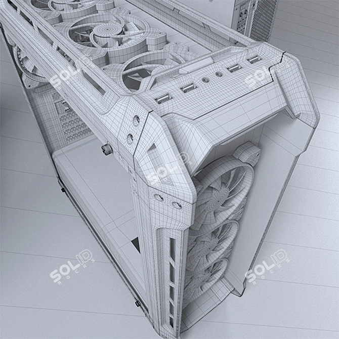 Title: COUGAR Panzer-G Black Gaming Full-Tower 3D model image 22