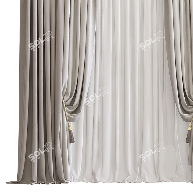 Revamped Curtain Design 3D model image 2