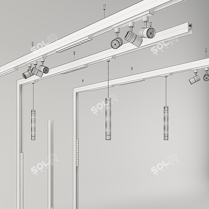 VersaLite Magnetic Track Light 3D model image 4