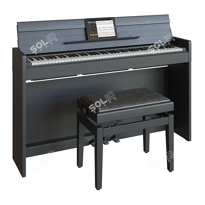 Compact and Stylish Yamaha YDP S-34 3D model image 1