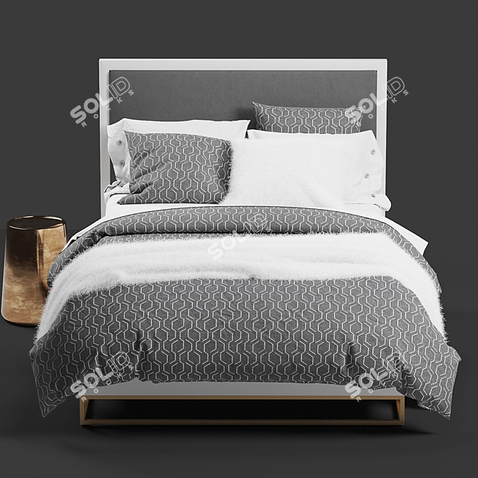 Avalon Storage Bed: Stylish and Functional 3D model image 8