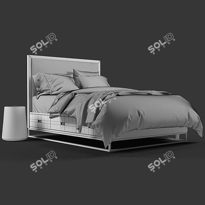 Avalon Storage Bed: Stylish and Functional 3D model image 10