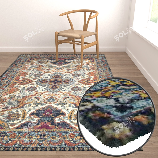 Title: Versatile Carpet Set - High-Quality Textures! 3D model image 5