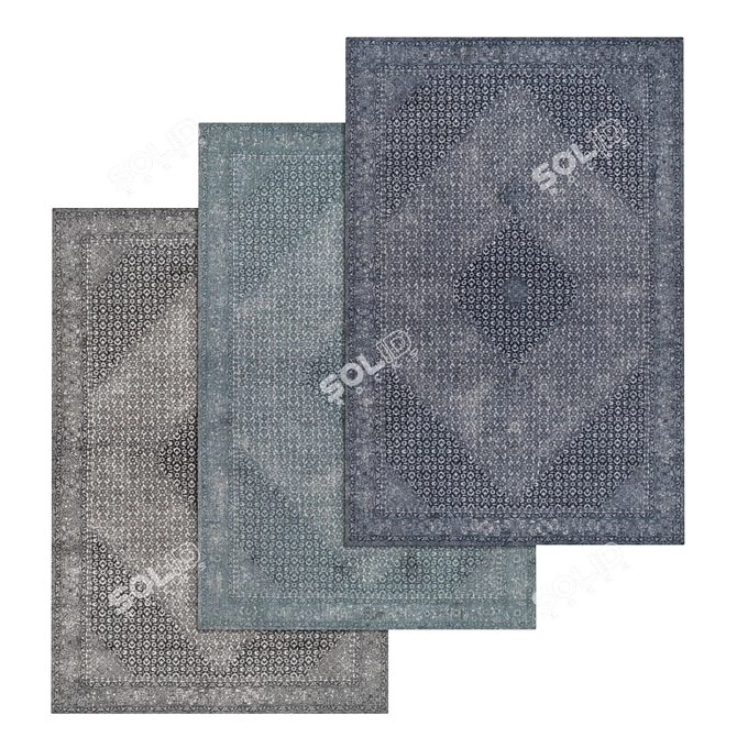 High-Quality Carpet Set 3D model image 1