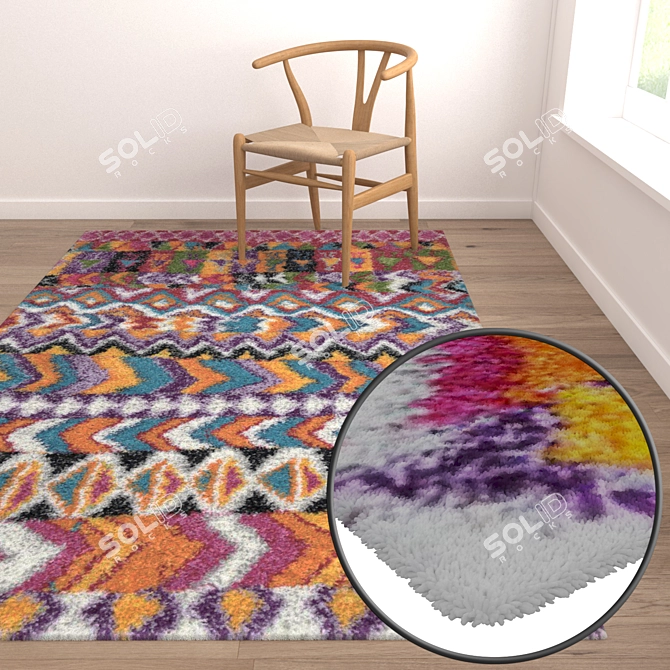 Versatile Premium Carpet Set 3D model image 5