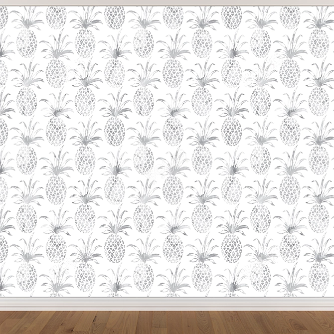 Seamless Wallpaper Set: 3 Textured Options 3D model image 2