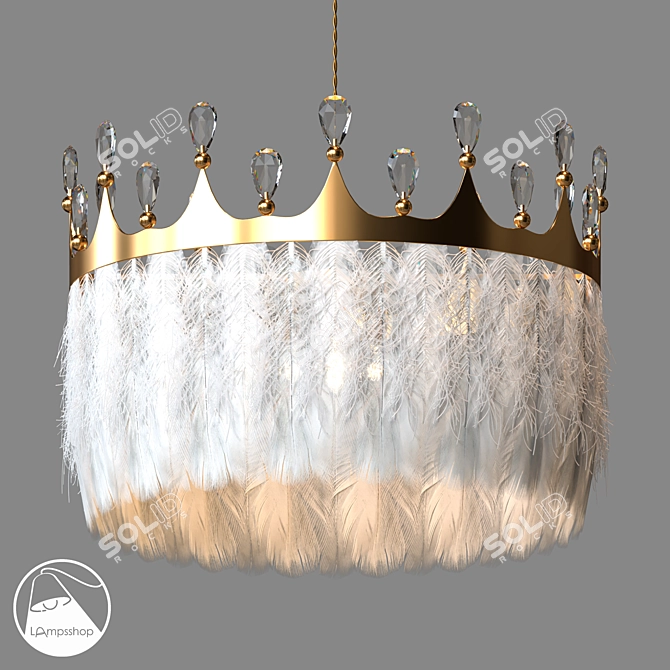 Princess Chandelier: Elegant and Exquisite 3D model image 1