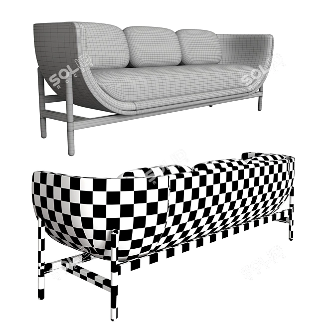 Casala Capsule Lounge: Modern, Open-Concept Seating 3D model image 3
