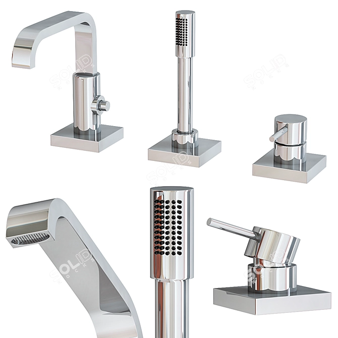 Grohe Allure 19316000: Modern German Bathroom Faucet 3D model image 1