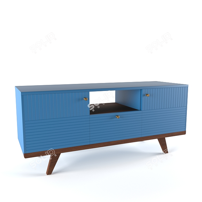 Modern Blue TV Cabinet Thimon V2 3D model image 1