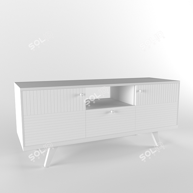 Modern Blue TV Cabinet Thimon V2 3D model image 2