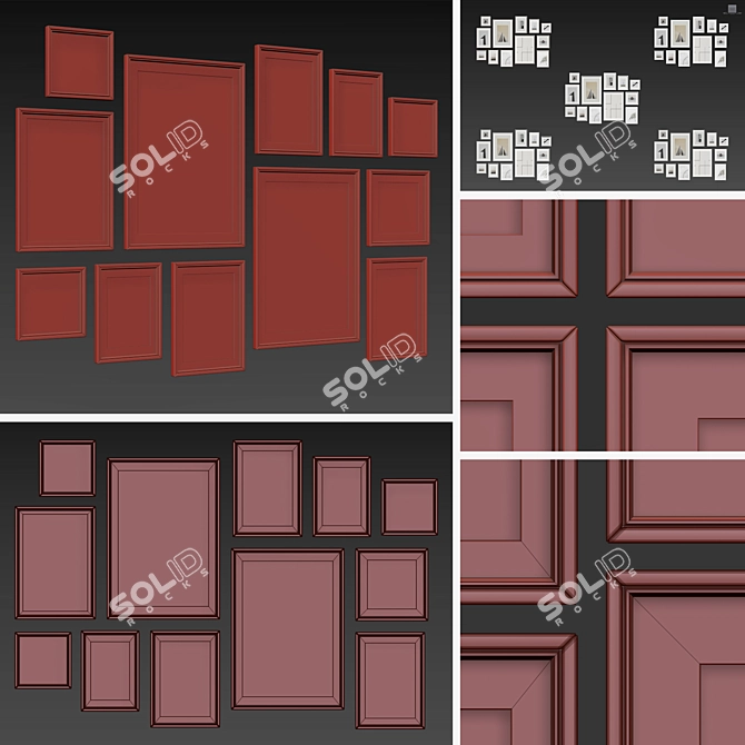 Versatile Frame Set, 12 Pieces 3D model image 5