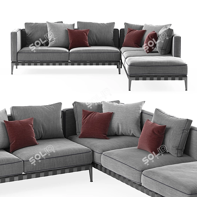 Modern Elegance: Flexform Atlante Sofa 3D model image 2