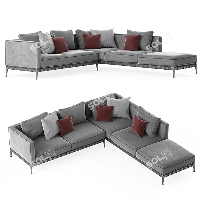 Modern Elegance: Flexform Atlante Sofa 3D model image 3