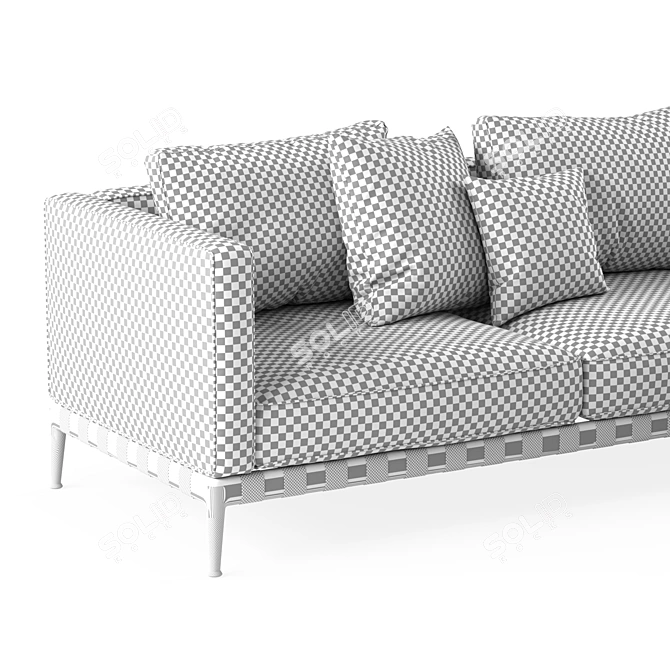 Modern Elegance: Flexform Atlante Sofa 3D model image 4
