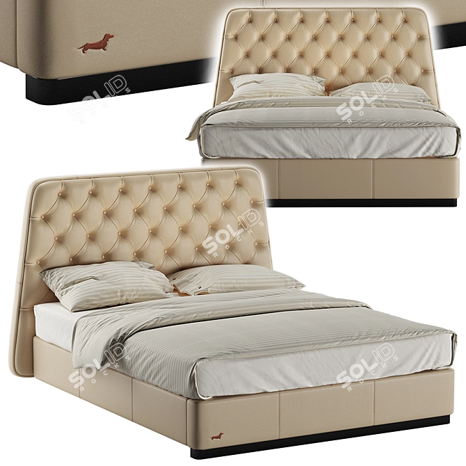 Elegant Geometry: Lady Sofaclub Bed 3D model image 1