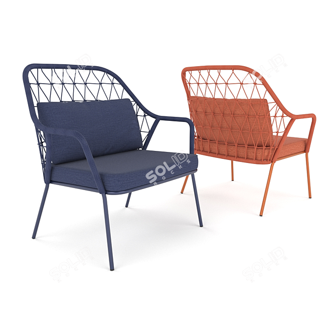 Luxury Lounge Chair - Pedrali PANAREA 3D model image 1