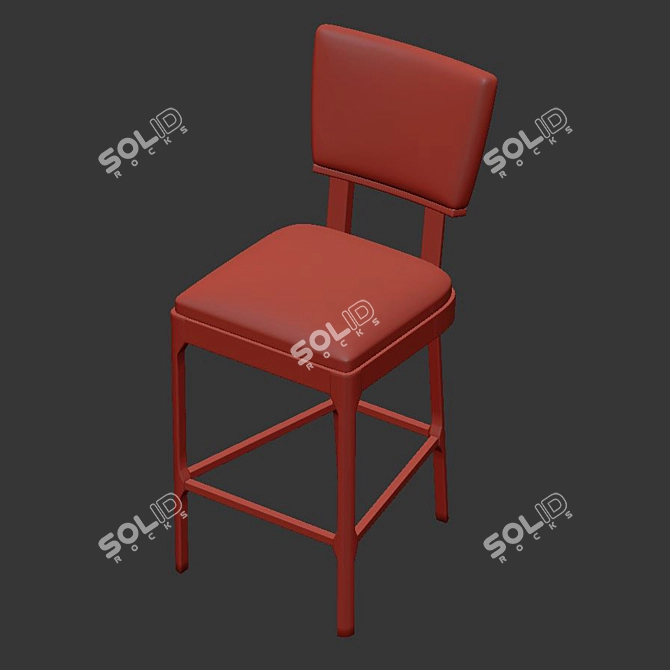 Elegant Christian Liaigre Stool 3D model image 2