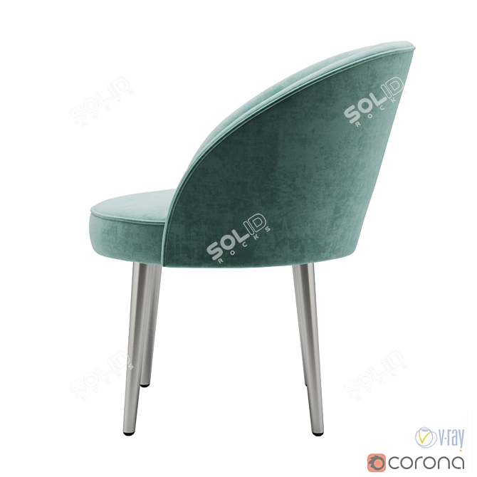 Elegant Rose Armchair: Sandler Seating 3D model image 3