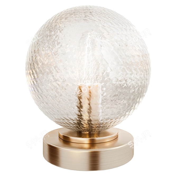 Elegant Glass Table Lamp 3D model image 1