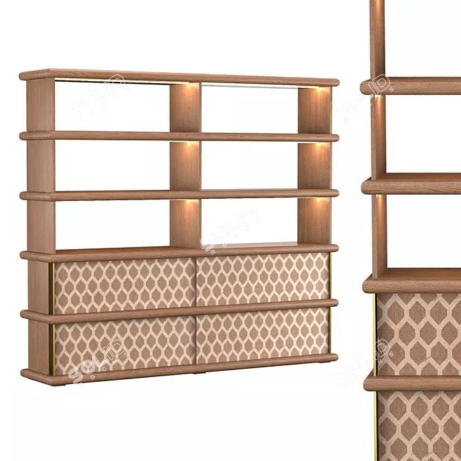 Tecninova Bookcase: Stylish Storage Solution 3D model image 1