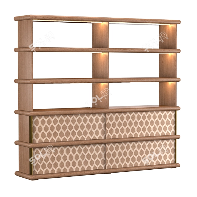 Tecninova Bookcase: Stylish Storage Solution 3D model image 4