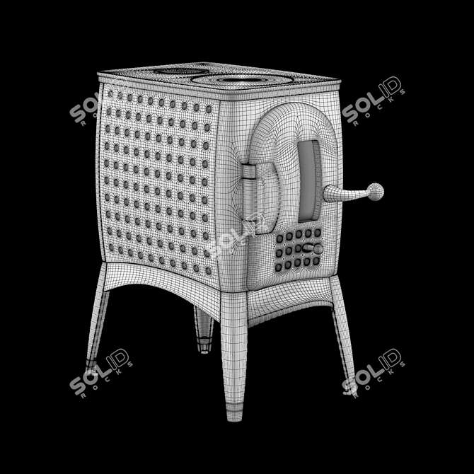 Austroflamm G1: Oval Cast Iron Stove for Cozy Ambiance 3D model image 5