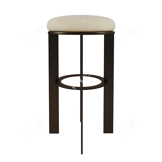 Sleek and Sturdy Bar Stool 3D model image 1