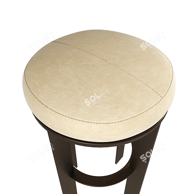 Sleek and Sturdy Bar Stool 3D model image 2