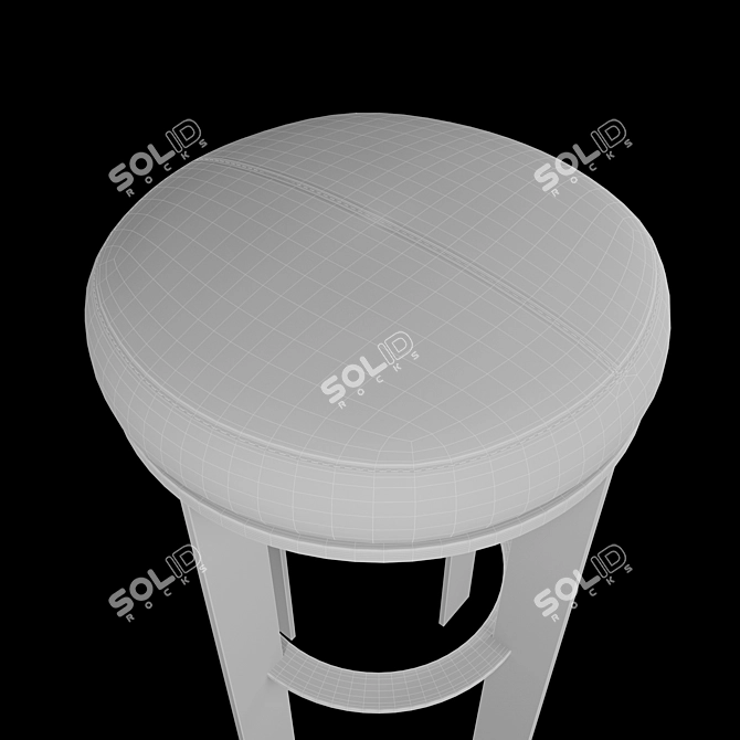 Sleek and Sturdy Bar Stool 3D model image 3