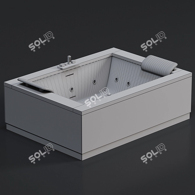 NOVELLINI Sense Dual: Luxurious Italian Bathtub 3D model image 5