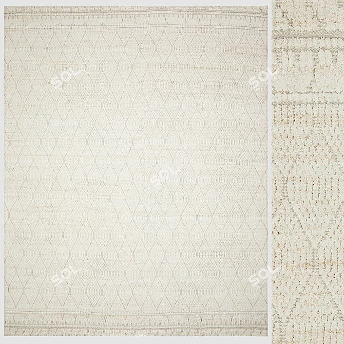 Elegant Whitehaven Rug: Stylish and Versatile 3D model image 1