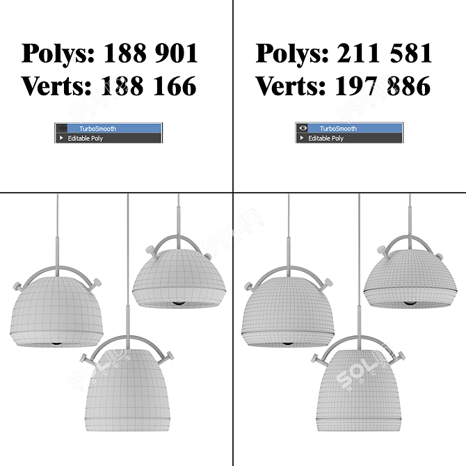 Scandinavian Style Ceiling Pendant 3D model image 2